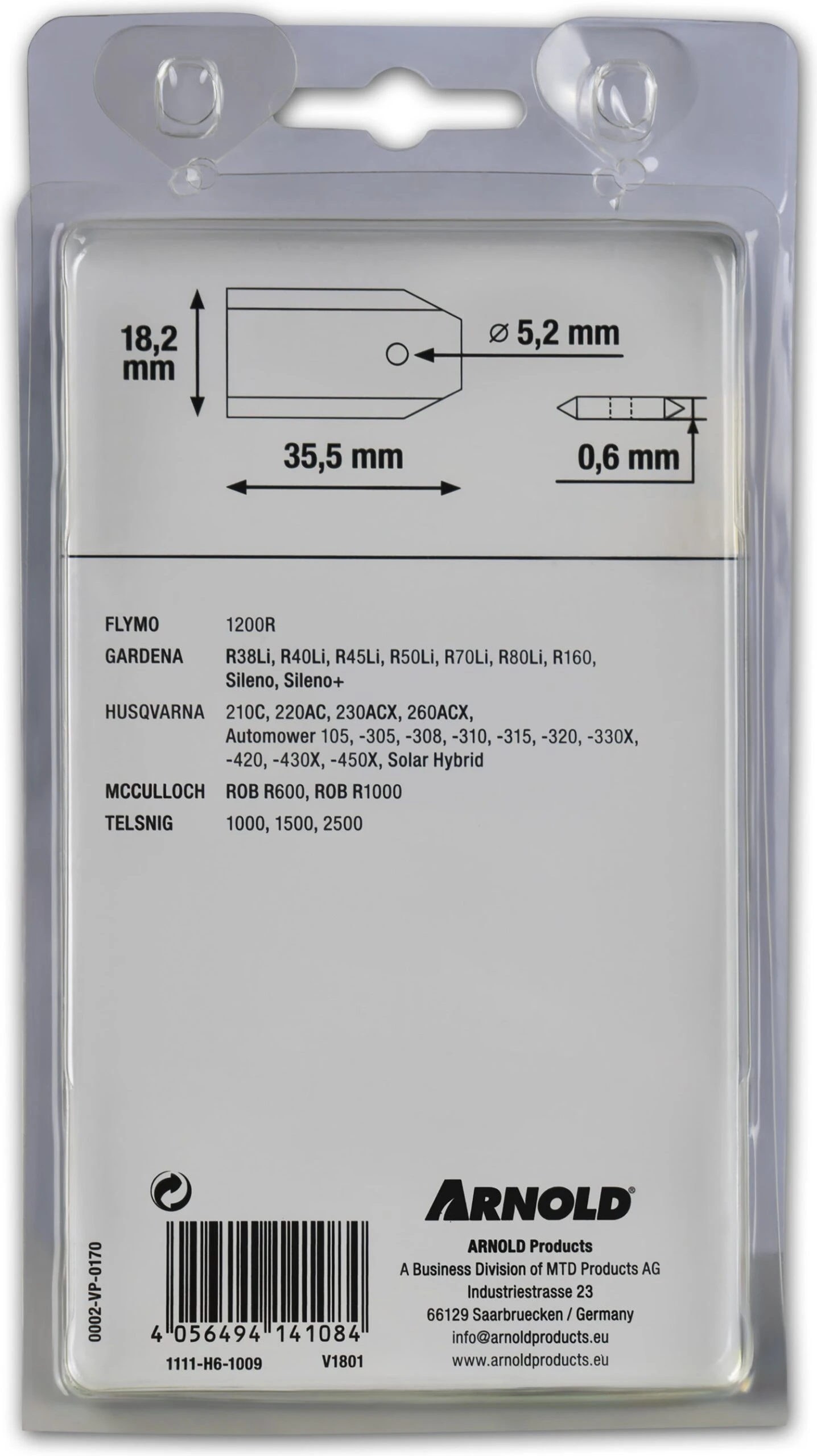 Arnold Reservemes Robotmaaier 9 Stuks 3 Arnold Reservemes Robotmaaier 9 Stuks - Afbeelding 3