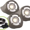Garden Lights Verlichtingsset Lapis 3 Stuks 14,5 X 14,5 X 11 Cm Grijs