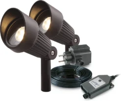 Garden Lights Spot Focus Set Zwart 15 X 8 X 18 Cm