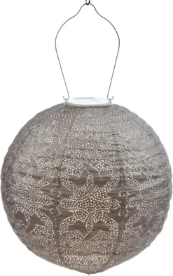 Lumiz Solar Lampion Taupe D 30 H 28 Cm