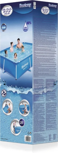Bestway Frame Zwembad Passaat Rechthoek 259 X 170 X 61 Cm -Buiten Gereedschaps Winkel 6942138949575 3