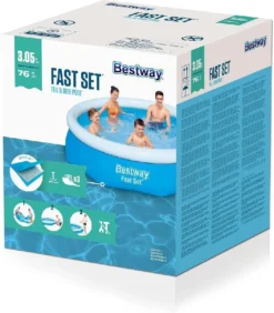 Bestway Zwembad Fast Set Rond Blauw D 305 H 76 Cm -Buiten Gereedschaps Winkel 6942138949933 3