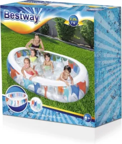 Bestway Kinderzwembad Elliptic Ovaal 229 X 152 X 51 Cm -Buiten Gereedschaps Winkel 6942138951462 10