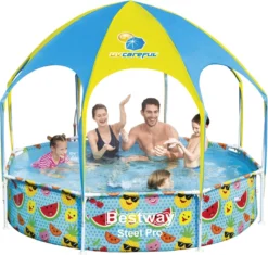 Bestway Kinderzwembad Frame Splash-in-shade Rond Blauw D 244 H 51 Cm 14 Bestway Kinderzwembad Frame Splash-in-shade Rond Blauw D 244 H 51 Cm -Buiten Gereedschaps Winkel 6942138961812 7