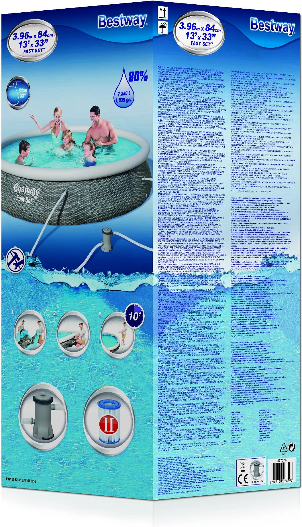Bestway Opblaasbaar Zwembad Marin Rond Zwart D 396 H 84 Cm 5 Bestway Opblaasbaar Zwembad Marin Rond Zwart D 396 H 84 Cm - Afbeelding 5