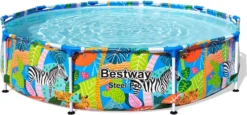 Bestway Kinderzwembad Steel Pro Rond Jungle D 305 H 66 Cm