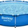 Bestway Frame Zwembad Steel Pro Inclusief Filterpomp Blauw D 305 H 76 Cm