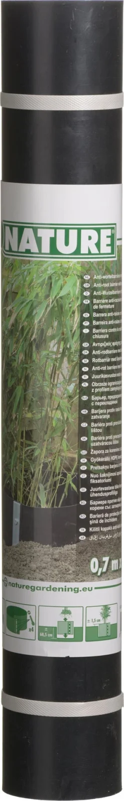 Nature Anti-root Worteldoek Dikte 1,5 Mm 3 M X 70 Cm 1000 G/m² Zwart -Buiten Gereedschaps Winkel 8711338302262 3