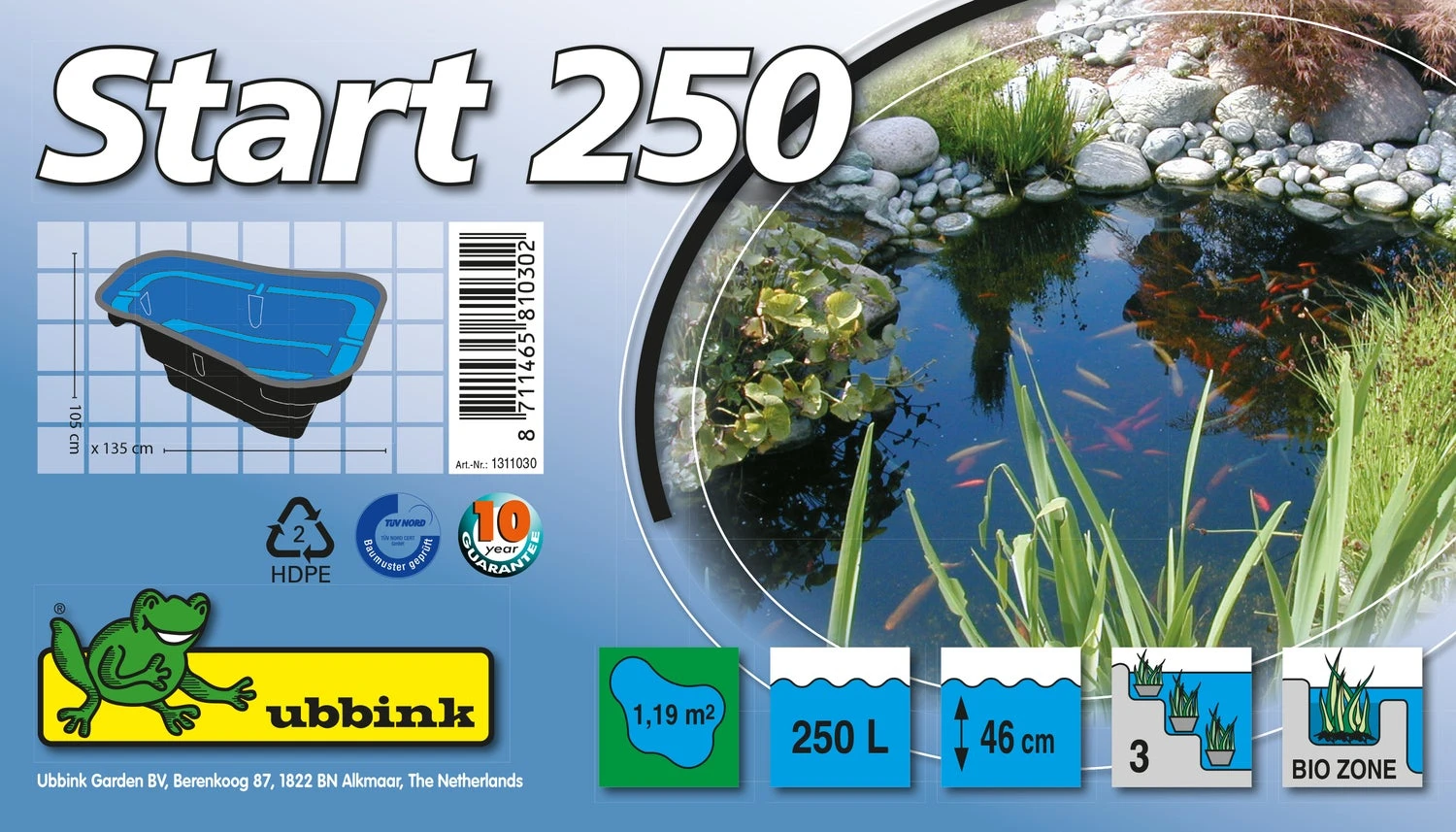 Ubbink Vijverbak Start 250 L 133 X 105 X 46 Cm 4 Ubbink Vijverbak Start 250 L 133 X 105 X 46 Cm - Afbeelding 4