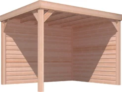 Overkapping Douglas Met Achterwand En Zijwand Zweeds Rabat 244 X 270 X 330 Cm