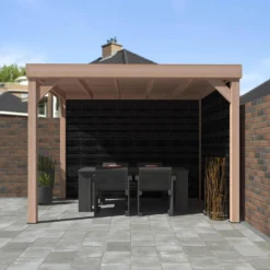 Overkapping Douglas + Achterwand + Zijwand Zweeds Rabat Zwart 270 X 330 Cm -Buiten Gereedschaps Winkel 8711471734739 2