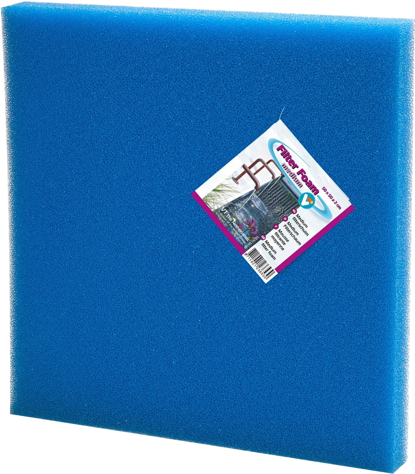 VT Filterschuim Medium Blauw 50 X 50 X 2 Cm 1 VT Filterschuim Medium Blauw 50 X 50 X 2 Cm