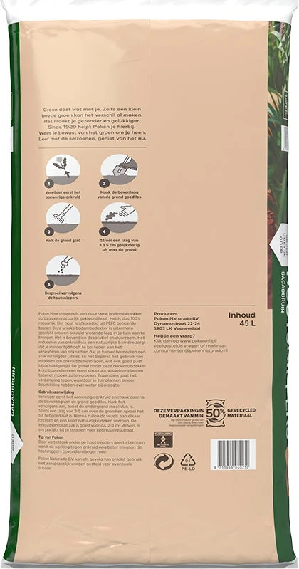 Pokon Houtsnippers Cacaobruin 45 L 3 Pokon Houtsnippers Cacaobruin 45 L - Afbeelding 3