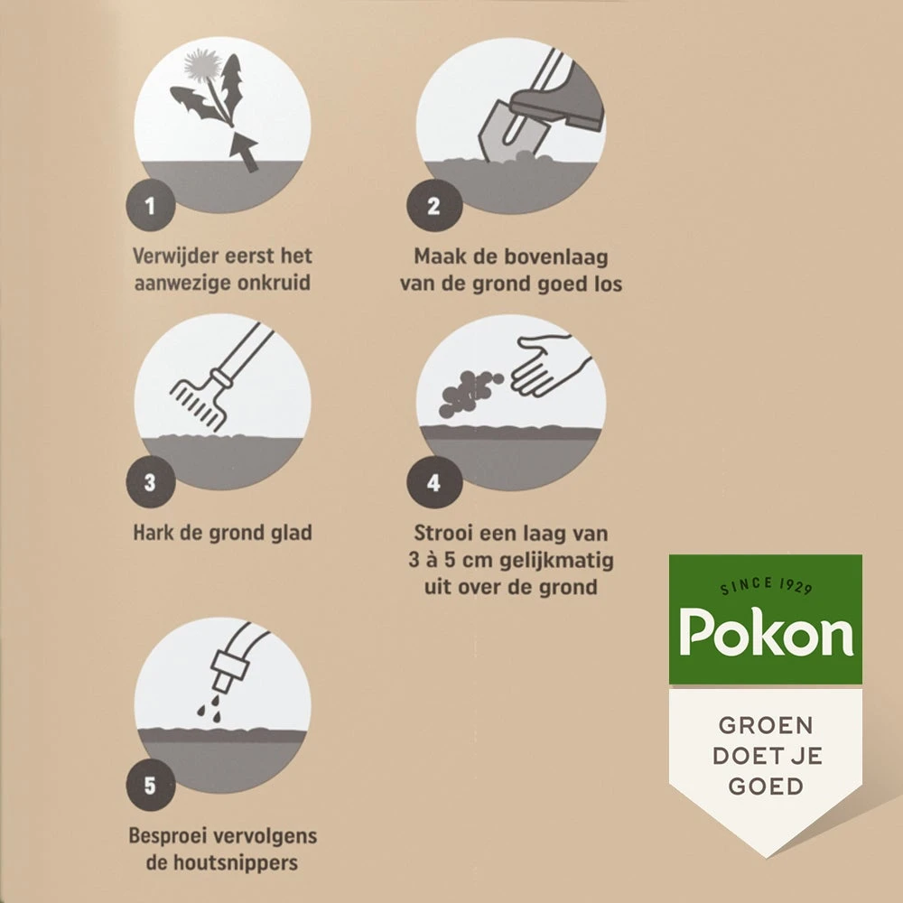 Pokon Houtsnippers Cacaobruin 45 L 4 Pokon Houtsnippers Cacaobruin 45 L - Afbeelding 4