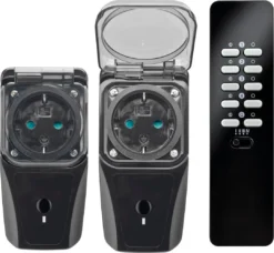 Calex Draadloze Schakelaar Buiten 2 Stuks Zwart