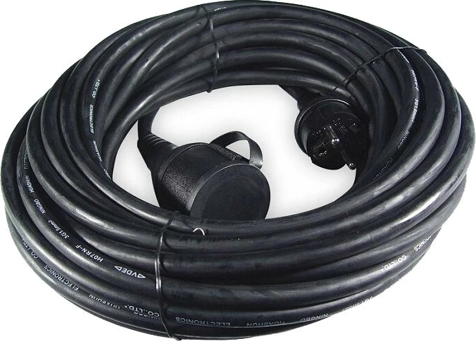 Calex Verlengsnoer IP44 Zwart 20 M 1 Calex Verlengsnoer IP44 Zwart 20 M