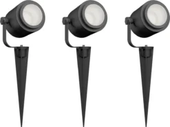 Calex Smart Grondspot Spotlights Zwart 6,5 X 7 X 24 Cm 3 Stuks