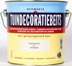 Hermadix Tuindecoratiebeits Taupe Wit 2,5 L