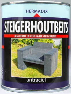 Hermadix Steigerhoutbeits Antraciet 750 Ml