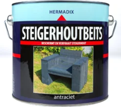 Hermadix Steigerhoutbeits Antraciet 2,5 L