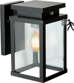 KS Verlichting Wandlamp Jersey Sensor Zwart 18 X 13 X 22 Cm