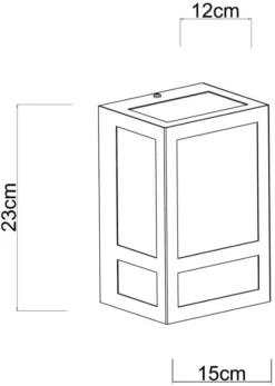 KS Verlichting Wandlamp City Zwart 15 X 12 X 23 Cm -Buiten Gereedschaps Winkel 8714732752947 7