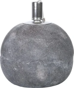 Esschert Design Olielamp Fancy Flames Grijs D 18,2 H 21 Cm