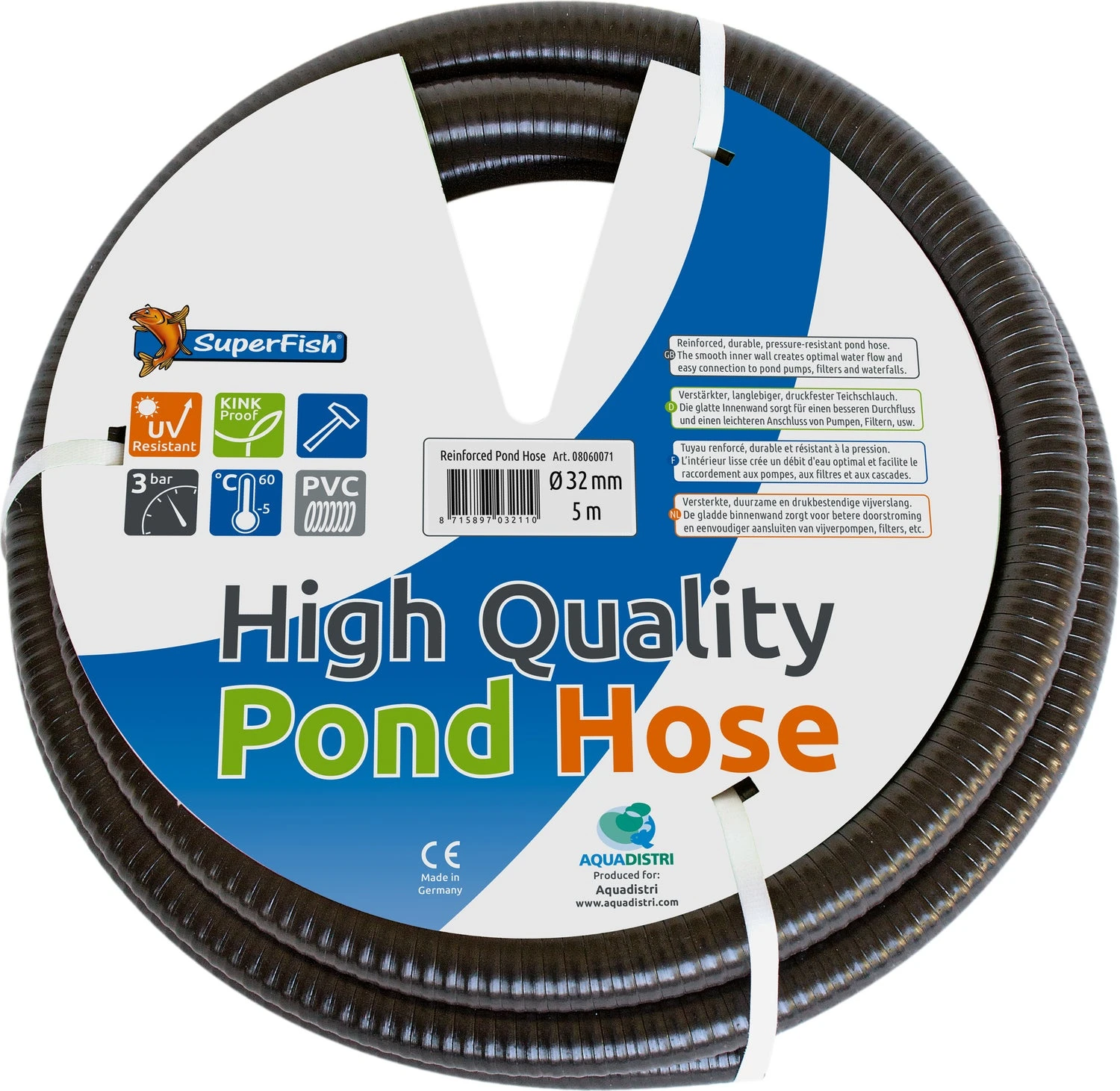 Superfish Gewapende Vijverslang 32 Mm 5 M 1 Superfish Gewapende Vijverslang 32 Mm 5 M