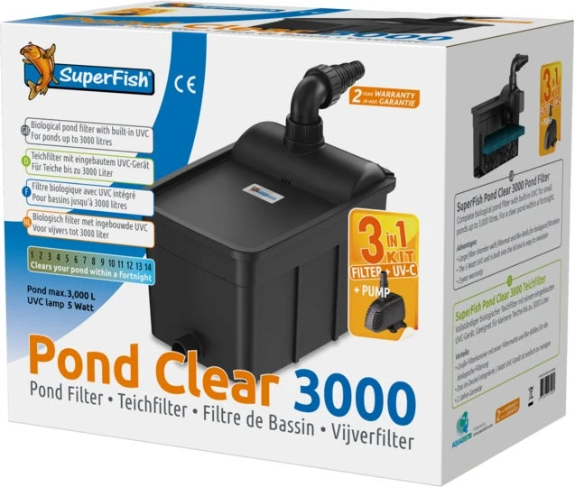 Superfish Vijverfilter Pond Clear Kit 3-in-1 3000 L 2 Superfish Vijverfilter Pond Clear Kit 3-in-1 3000 L - Afbeelding 2