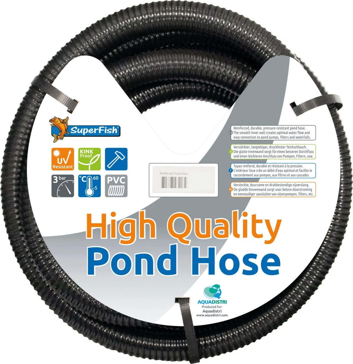 Superfish Gewapende Vijverslang 38 Mm 10 M 1 Superfish Gewapende Vijverslang 38 Mm 10 M
