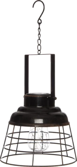 Intratuin Solar Hanglamp Zwart 21,5 X 21,5 X 45 Cm