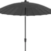 Intratuin Parasol Shanghai Zwart 80+UV D 300 Cm