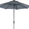 Intratuin Parasol Trinidad Grijs 80+UV D 250 Cm