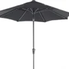 Intratuin Parasol Trinidad Zwart 80+UV D 250 Cm