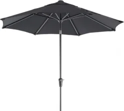 Intratuin Parasol Trinidad Zwart 80+UV D 250 Cm