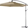 Intratuin Zweefparasol Milano Taupe 80+UV D 300 Cm