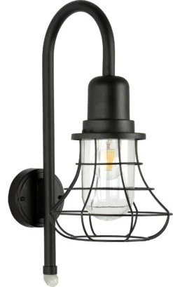 Intratuin Wandlamp Wega Sensor Zwart 35 X 23 X 54 Cm