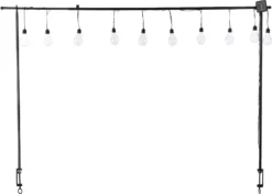 Mica Decorations Tafelklem Solar Zwart 250 X 1,5 X 110 Cm