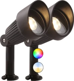 Garden Lights Spot Focus Smart Zwart 15 X 8 X 18 Cm 2 Stuks