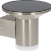 Intratuin LED Solar Wandlamp Ty Zilver D 16 H 14,2 Cm