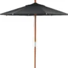 Intratuin Parasol Napoli Zwart 80+UV D 300 Cm