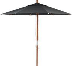 Intratuin Parasol Napoli Zwart 80+UV D 300 Cm
