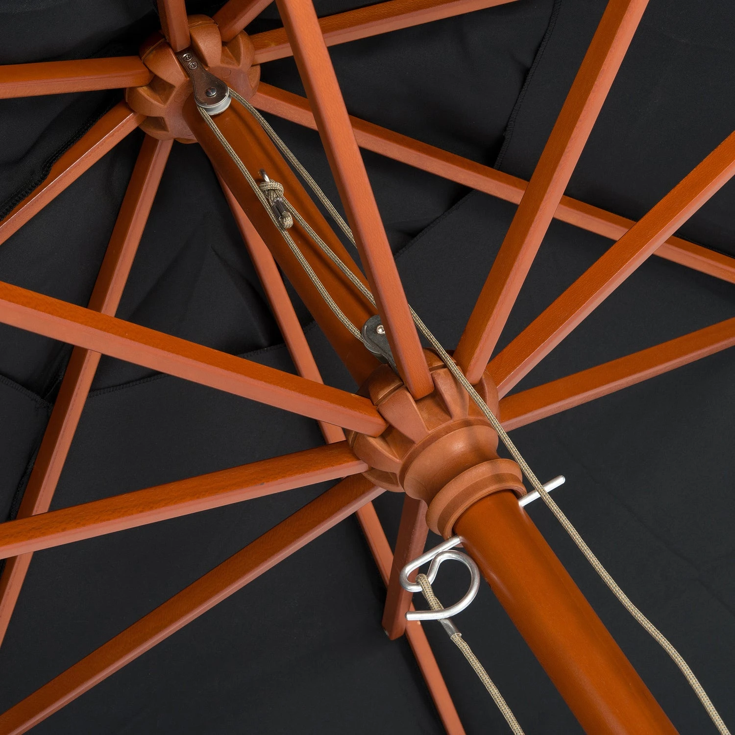 Intratuin Parasol Napoli Zwart 80+UV D 300 Cm 2 Intratuin Parasol Napoli Zwart 80+UV D 300 Cm - Afbeelding 2