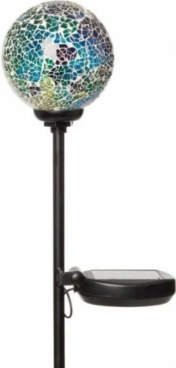 Intratuin Solar Tuinsteker Mozaiek Groen 9,8 X 9,8 X 78 Cm