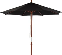 Intratuin Parasol Vienna Zwart 80+UV D 300 Cm