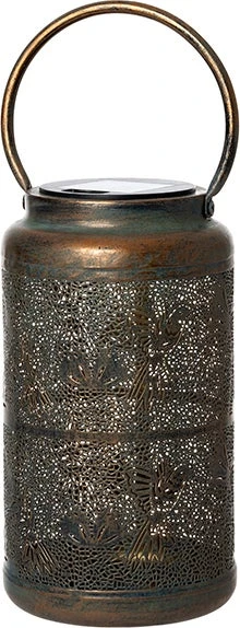 Intratuin Solar Lantaarn Koper / Blauw D 13 H 22 Cm