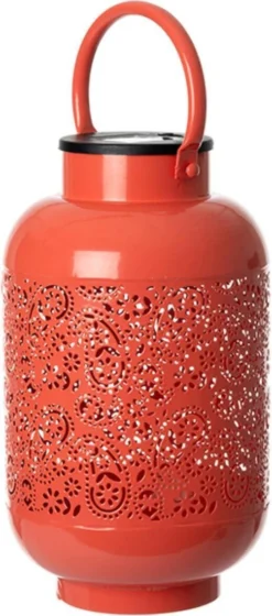 Intratuin Solar Lantaarn Zaza Rood 16 X 16 X 27,5 Cm