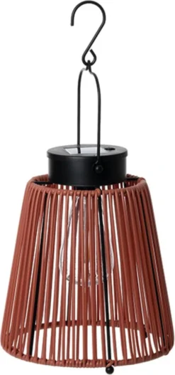 Intratuin Solar Lantaarn Hangend Rood D 19 H 23,5 Cm