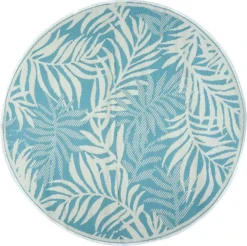 Intratuin Buitenkleed Palm Blauw D 180 Cm