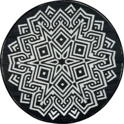 Intratuin Buitenkleed Modern Zwart D 180 Cm